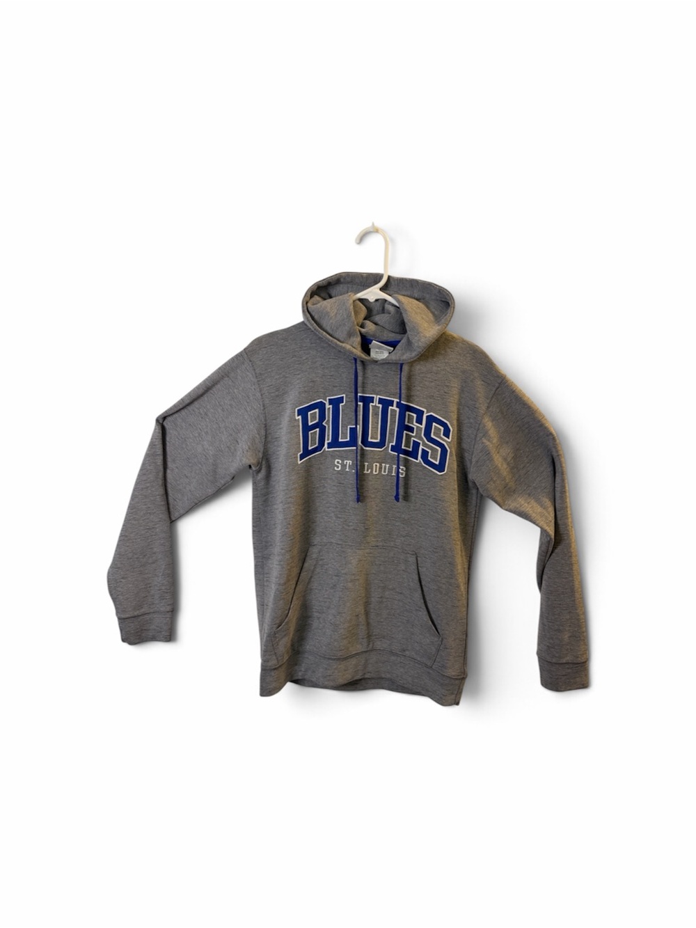 NHL St. Louis Blues Gray Hoodie with Blue Lettering